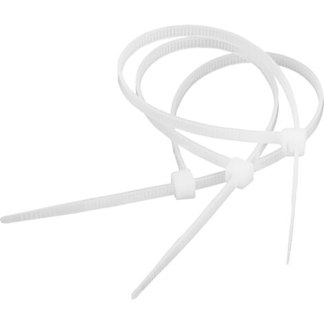 Attache-câble 4,8 mm/35 cm blanche Cabletech 50 pièces.