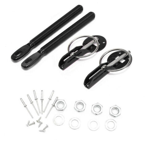 Attache Capot Universel Pour Voiture - Kit De Verrouillage à Broches - Pour Éviter Le Soulèvement à Haute Vitesse