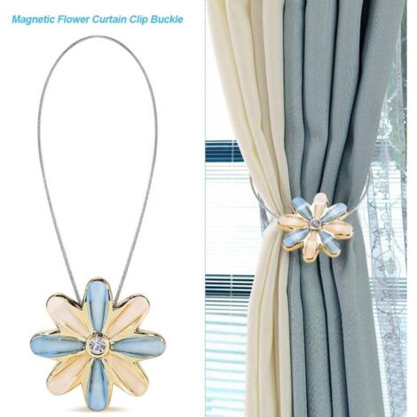Attache ceinture magnétique cristal pour rideau fleuri, accessoire décoration intérieure