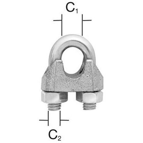 Attache corde 8 mm galvanisé 2 St.