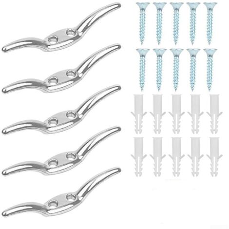 Attache-cordon de sécurité enfant, crochet de fixation pour stores et rideaux de 6,5 cm, crochet pour cordon de store, crochet de positionnement pour cordon à rouleau avec vis (5 pièces)