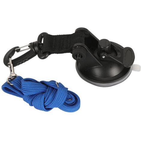 Attache de bain pour animaux de compagnie, laisse de retenue de bain réglable pour chien avec ventouse pour chiot chat douche toilettage bleu S (tasse de 6,5 cm)