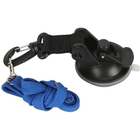 Attache de bain pour animaux de compagnie, laisse de retenue de bain réglable pour chien avec ventouse pour chiot chat douche toilettage bleu S (tasse de 6,5 cm)