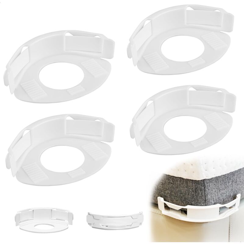 Attache Drap Housse, 4 Pièces Bloque Drap Housse, Antidérapant & Résistants Supports de Draps de Lit pour Toutes Tailles, Maintenir Draps Fermes et