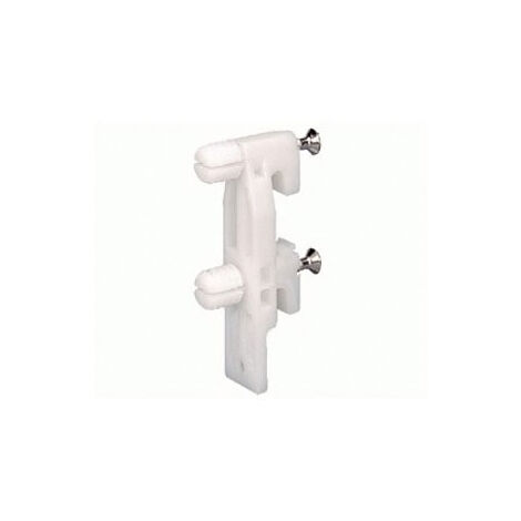 Hettich – Attache façade à enfoncer pour profils 54mm et 70mm – Plastique blanc – Fixation avant pour tiroirs – Vendu à l'unité
