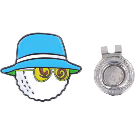 Attache-lunettes magnétique léger anti-rouille pour chapeaux de pêche - Marqueur de golf pour hommes et femmes - Bleu
