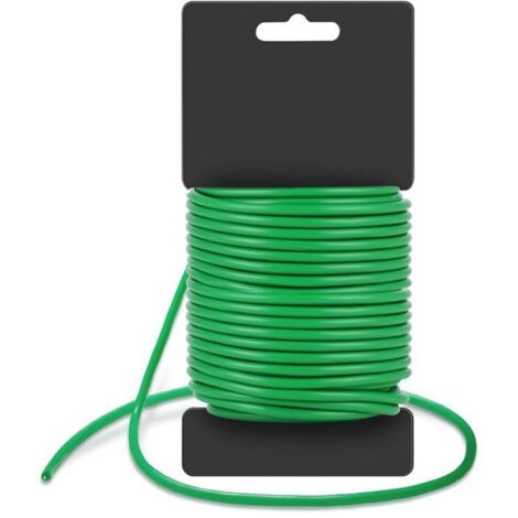 Attache Plante 3,5mm x 10m, Fil de Fer, Ficelle, Fil Torsadé pour Tomates et Plantes Grimpantes (Vert)