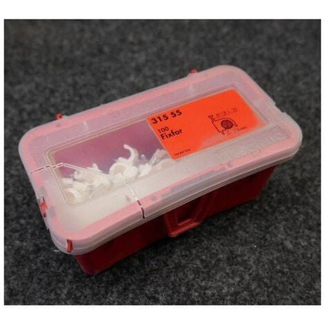 Attache pontet à clouer pour câble Ø 6mm pointe longueur 25mm plastique blanc (boîte de 100) Fixfor LEGRAND