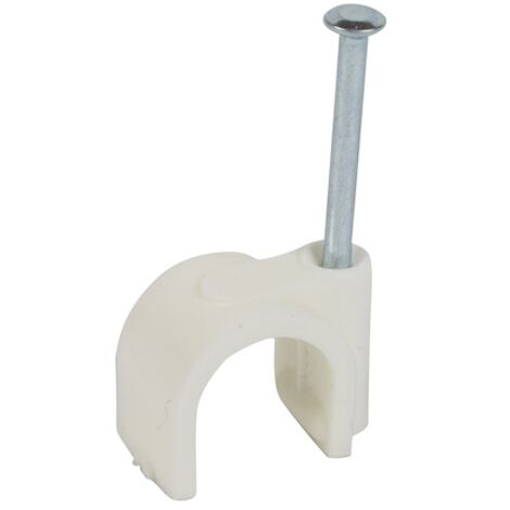 attache pontet - legrand fixfor - pour câble rond - 8 mm - blanc