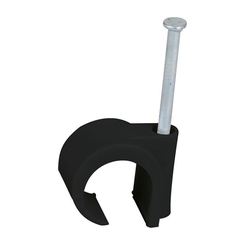 Boite de 100 pontets multi-diamètre attaches câbles ou gaines noir Ø20-25mm