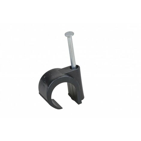 Câblage p clips Noir en Nylon x 10 6,4 mm diamètre intérieur longueur 20mm