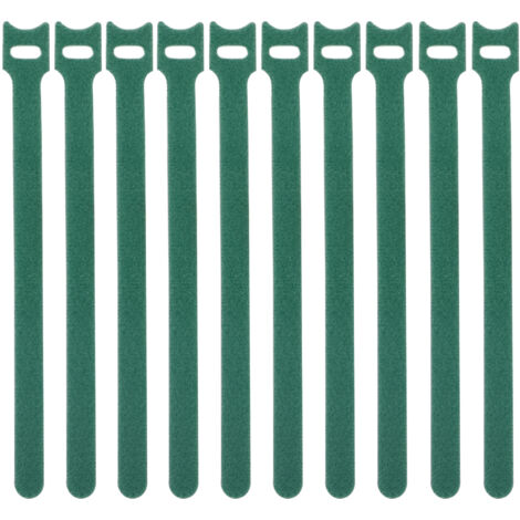 Attache pour Plantes et Cables - [Marque] - Rechargeable - Adhesive Multi-usage PP+Blended 12mm x 180mm/260mm Vert x10