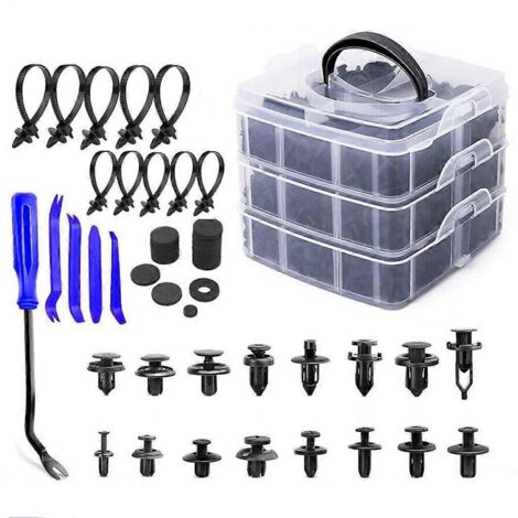 Attache rapide pour véhicule, clips de pare-chocs, pinces de retenue, rivets pour panneaux de porte et garnitures, lot de 780 pièces.