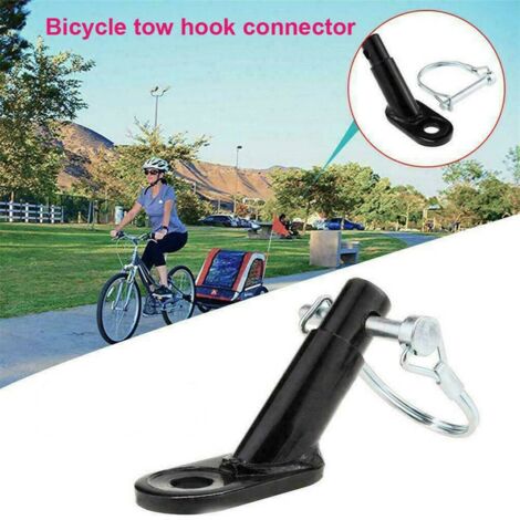 Attache Remorque Vélo Universelle pour Remorques Enfants/Animaux - Connecteur de Traction Rapide et Sécurisé pour Vélo - Accessoire de Rangement et Transport à Vélo