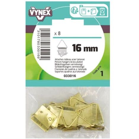 Attache Tableau Triangle Laiton 16mm Sc - Vynex