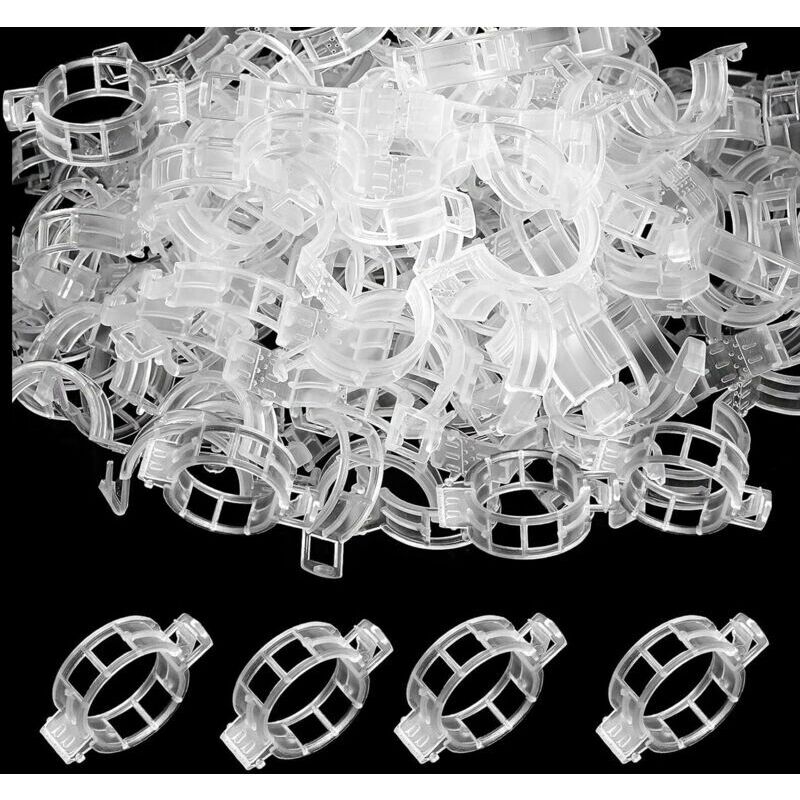 Attache Tomates Clips, 300 Pièce Clip Plante Grimpante Transparent Clips de Support pour Plantes Clips de Vigne en Plastique pour Haricots Légumes,