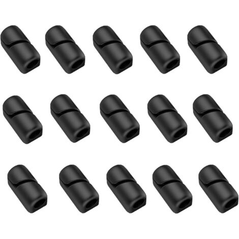 Attaches-câbles autocollantes, clips de câble, lot de 15 clips de câble noirs-AquaForge