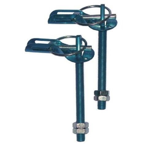 Attaches Capot Alu Bleu - la paire