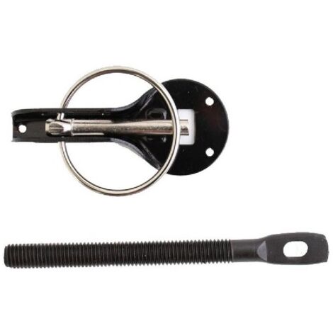 Attaches Capot Alu Noir - la paire