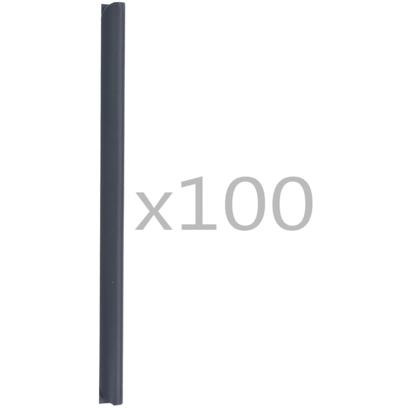 Attaches de bande de clôture 100 pcs pvc Anthracite