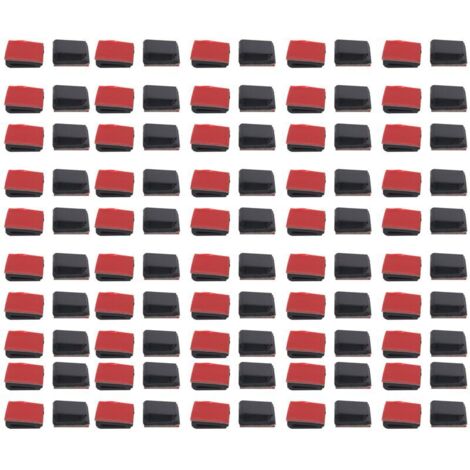Attaches de câbles auto-adhésives, lot de 100, pour la gestion des câbles de voiture et de bureau (noir)-AquaForge