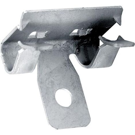 Attaches de fixation pour suspensions de câbles métalliques et de chaînes 8-14mm, trou Ø6,5mm AH-814 E-Clips, horizontal