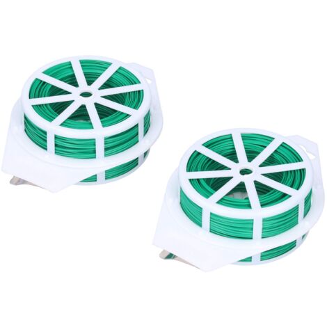 Attaches de vignes de Jardin, Bobine d'attache torsadée pour Plantes de Jardin 2 pièces 328 Pieds (100 m) Attache de câble de Jardin pour Jardin
