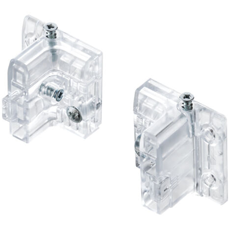 Attaches façade pour panier coulissant fond mélaminé – Jeu de 2 attaches droite et gauche – Fixation pour bois dur – VIBO