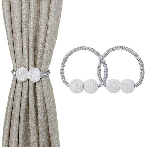 Attaches magnétiques pour rideaux, 2 pinces magnétiques pour la décoration des fenêtres de la maison, du bureau ou de l'hôtel