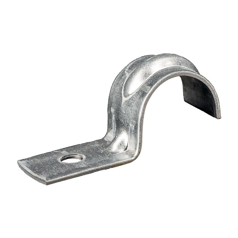 Attaches métalliques simples acier zingué brillant, pour tubes diamètre 16 mm, boîte de 250 pièces Don Quichotte