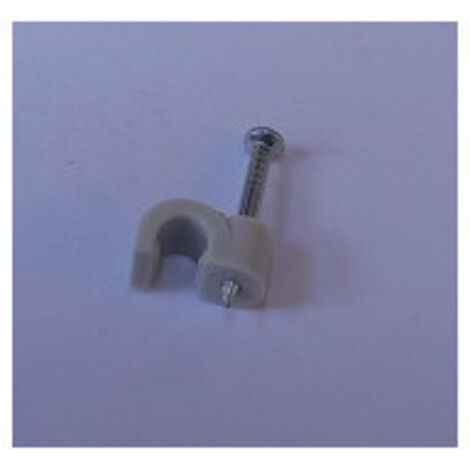 Attaches pontet à clouer Ø 3-4mm (boite de 100) cavalier gris pour fixation de gaines, tubes et cables FASTY