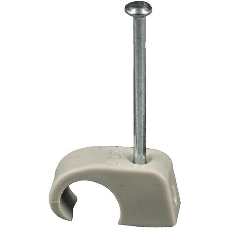 Attaches-pontets polyéthylène WKK avec clou acier trempé pour câbles diamètre 14-20 mm, boîte de 100 pièces - DON QUICHOTTE