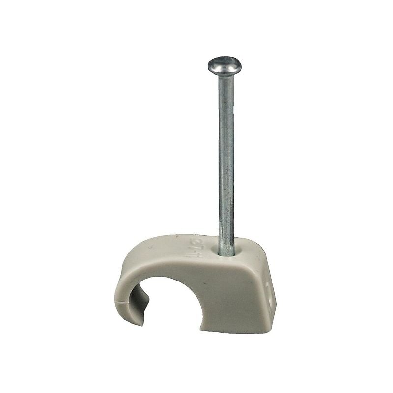 Attaches-pontets polyéthylène wkk avec clou acier trempé pour câbles diamètre 14-20 mm, boîte de 100 pièces Don Quichotte