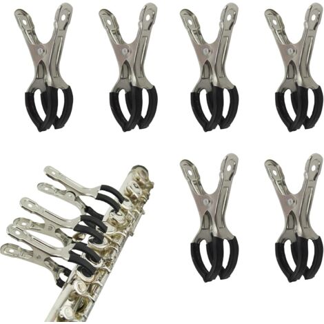 Attaches pour Bâche De Piscine - Acier Inoxydable 6 Pièces Clip À