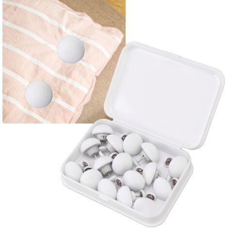 Attaches pour couette Mushroom - Lot de 16 attaches en forme de champignon douces et résistantes pour housses de coussin et draps