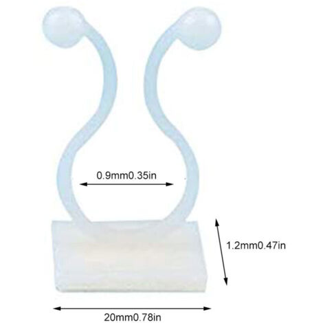 Attaches pour plantes grimpantes Lot de 50 clips adhésifs invisibles Fixation murale et treillis pour jardins