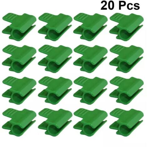 Attaches pour serre, lot de 20 clips de fixation pour films de serre, plastique laminé, clips pour bâches, cadres et couvertures de rangées, diamètre 11 mm