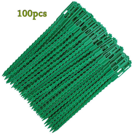 Attaches réglables pour plantes lot de 100 - Liens de serrage en plastique pour jardin - Serre câbles réutilisables pour plantes vertes et arbustes,13cm