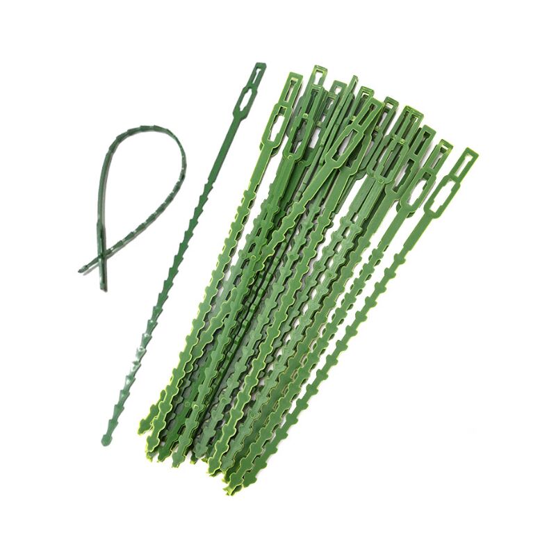 Svkbjroy - Attaches réglables pour plantes lot de 50 - Liens de serrage en plastique pour jardin - Serre câbles réutilisables pour plantes vertes et