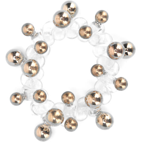 Attaches téléphoniques colorées pour cheveux avec perles - Coil élastique spirale pour queue de cheveux - Cadeau femme