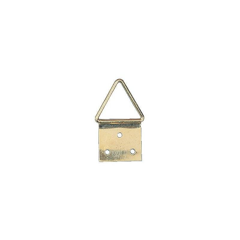 Attaches triangulaires pour tableaux en acier laitonné avec pointes largeur 20mm sachet de 100 pièces