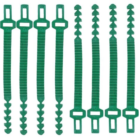 Attaches Végétales,8pcs Réglables Attaches Torsadées 24CM Attache Plante en Plastique Réglable Bretelles Ajustables pour Arbres Liens pour Plantes De Jardin Interlock