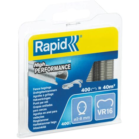 Agrafes grillage plastifiées vertes VR16 - plusieurs modèles disponibles