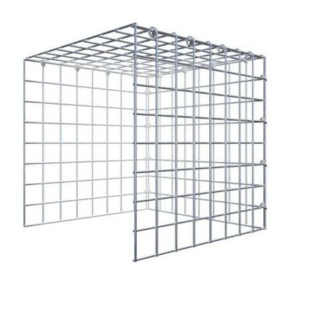 GABIONA Attachment gabion type 4 40 cm x 40 cm x 40 cm (L x H x D), mesh size 5 cm x 5 cm, C-ring