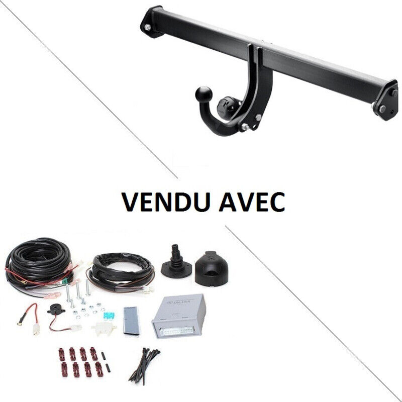 Attelage Audi Q3 y compris S-Line (07/18-) Col de cygne + faisceau universel 7 broches + boitier électronique