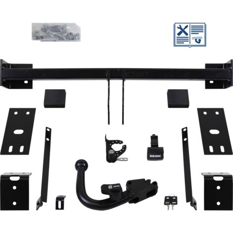 Attelage rotule démontable Brink + faisceau Trail-Tec universel 7 broches - FIAT PANDA