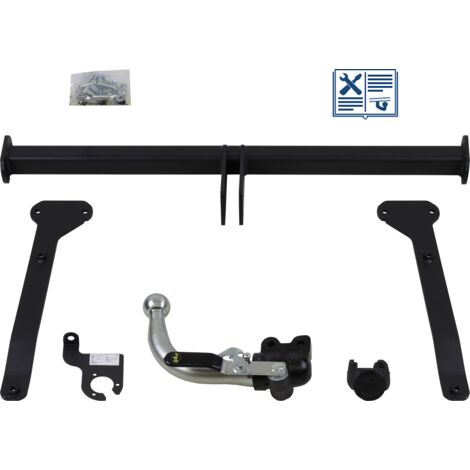 Attelage rotule démontable GDW + faisceau Trail-Tec spécifique 7 broches + adaptateur - MAZDA 2