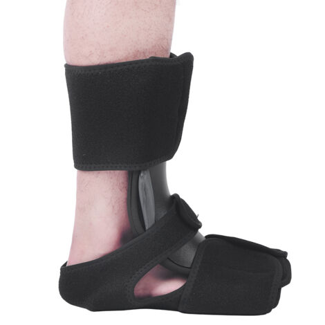 Attelle de cheville en aluminium pour pied tombant - Support fixe pour fasciite plantaire (Taille L/XL)