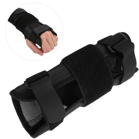 Attelle de poignet réglable pour canal carpien, avec support métallique, anti-douleur et confortable.