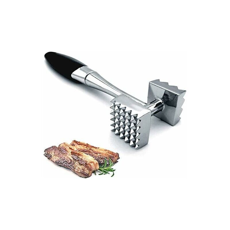 Attendrisseur à viande, maillet à viande à clous double face, marteau à viande utilisé pour steak, poulet, poisson, livre à viande avec poignée en